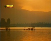 A sunset on Dal Lake