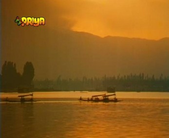 A sunset on Dal Lake A sunset on Dal Lake