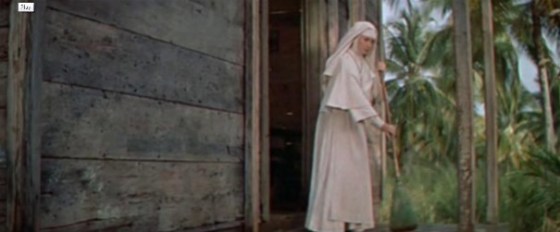 Sister Angela sweeps the church porch Sister Angela sweeps the church porch