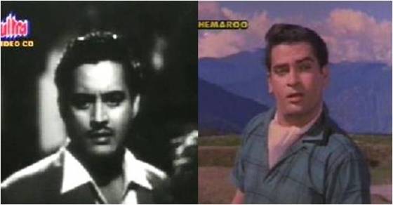 Guru Dutt and Shammi Kapoor as Pritam