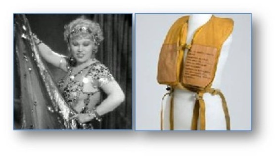 Mae West and life preserver