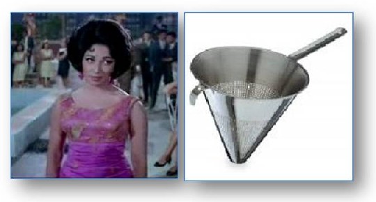 Mala Sinha and a Soup Colander Mala Sinha and a Soup Colander