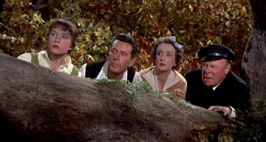 Shirley MacLaine, John Forsythe, Mildred Natwick and Edmund Gwenn in The Trouble with Harry