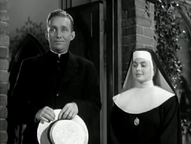 Father O'Malley and Sister Mary Benedict run up against each other
