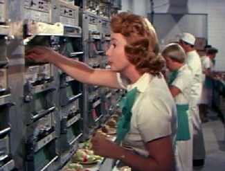 Connie feeds Cathy for free