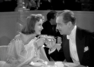 Leon and Ninotchka dine together