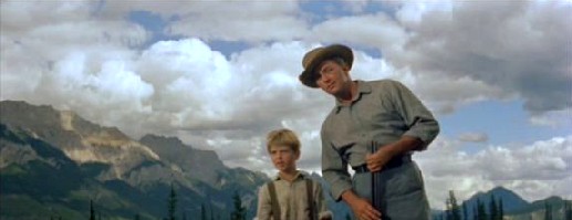 Robert Mitchum and Tommy Rettig in River of No Return