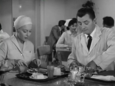 Luke and Kris in the canteen