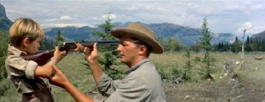 Matt teaches Mark to shoot