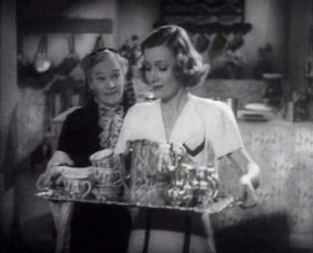 Terry and Michel's granny have a tete-a-tete over tea Terry and Michel's granny have a tete-a-tete over tea