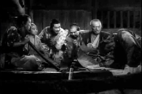 Kikuchiyo tries to pass himself off as a samurai