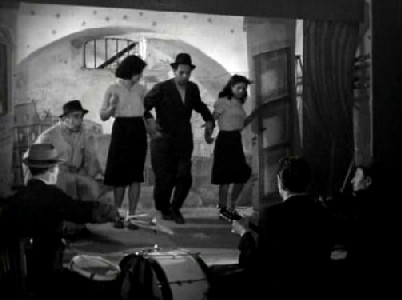 At the musical/theatre group's rehearsal