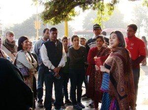 Swapna Liddle, at the Muzaffar Jang Walk