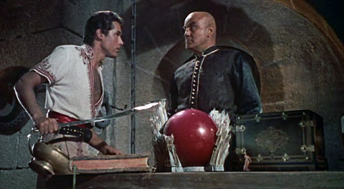Kerwin Matthews with Torin Thatcher in The 7th Voyage of Sinbad