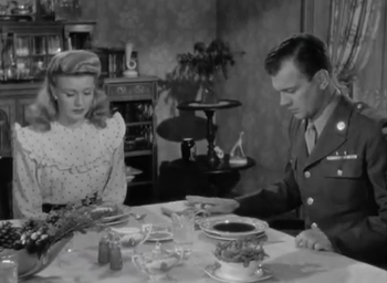 At dinner - Zac shows signs of distress