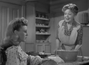 Aunt Sarah welcomes Mary