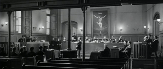 In the courtroom: a crucifix