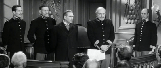 Mercier and Sandherr address the officers