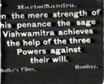 An intertitle from the film