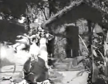 The trigunashakti appears before Vishwamitra