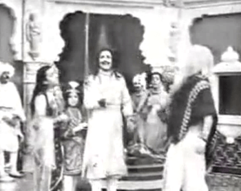 Vishwamitra orders Harischandraa & Co. to get the dakshina