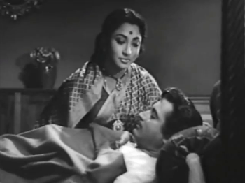 Mala Sinha with Guru Dutt in Bahurani