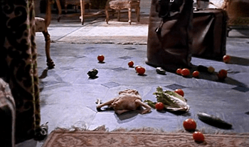 A crime scene, in Plein Soleil