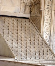 A chadar - a carved slope for a water channel - at Red Fort.