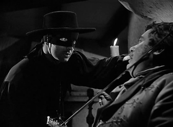 Tyrone Power as Zorro in The Mark of Zorro