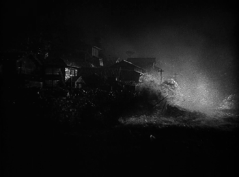 Gojira attacks the village