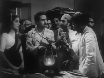 At the station master's office