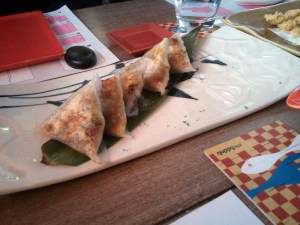 Exotic mushroom gyoza