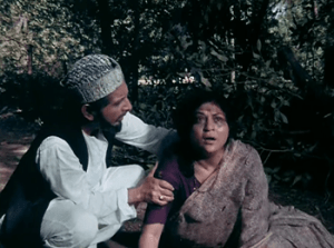Nirupa Roy with Shivraj in Amar Akbar Anthony.