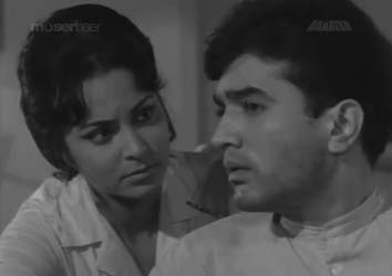 Waheeda Rehman with Rajesh Khanna in Khamoshi