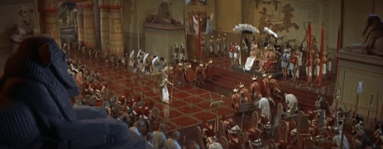 A scene from The Egyptian, showing Pharaoh's court