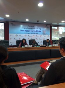 At the FICCI auditorium, with Urvashi Butalia, Vikas Gupta, and Bhaskar Roy.