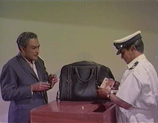 A smuggler arrives at customs