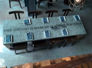 A table at The Hungry Monkey.