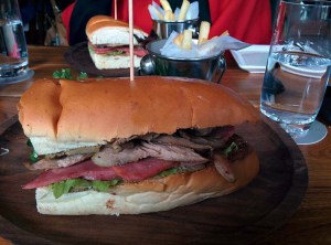 Filled with ham, 'five spice roast pork', chicken liver pate and pickled vegetables, this one didn't deliver on its promises.