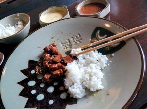 Benihana: hibachi chicken, served with rice. 
