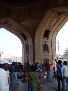Inside the Charminar.