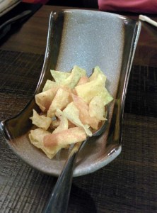 Soya beans, munchies at Dao.