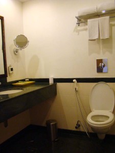 Bathroom at Lemon Tree Premier: neat and clean.