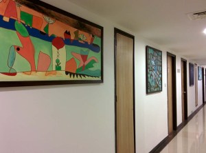 A corridor on our floor at Lemon Tree Premier.