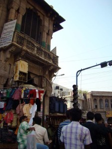Patthergatti, the street lined with carved stone buildings as a marketplace for trousseaus etc.