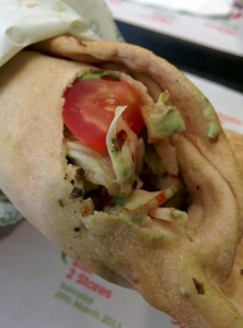 The chicken caesar pita at Pita Pit.