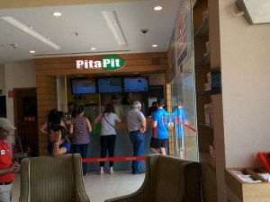 Pita Pit: a view of the counter.
