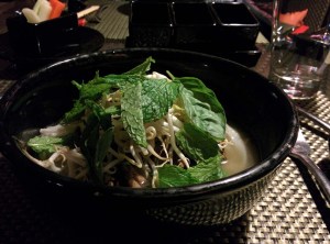 A delicious bowl of warming beef pho.