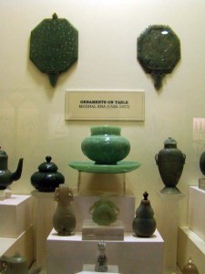 Jade table ornaments from Mughal India.