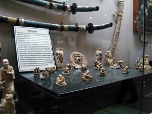 Examples of netsukes, in the Japanese Gallery.